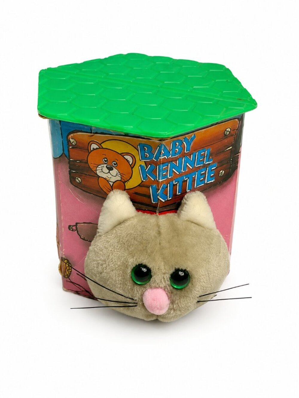 Vintage 1986 Baby Kennel Kitties Mouse in House Tara Toy Corp Plush Cat Toy